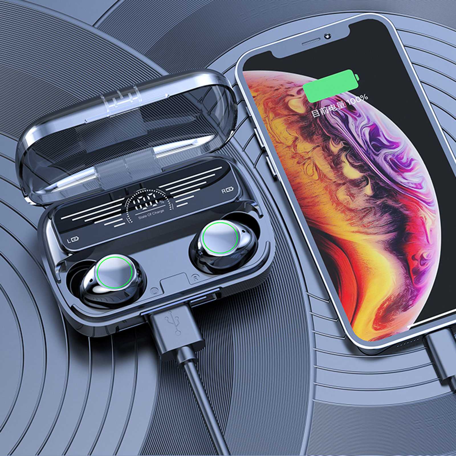BQ10 Bluetooth 5.3 Headset TWS In-Ear Headphones Intelligent Digital Display Touch Wireless Earbuds BQ10 Bluetooth 5.3 Headset TWS In-Ear Headphones Intelligent Digital Display Touch Wireless Earbuds